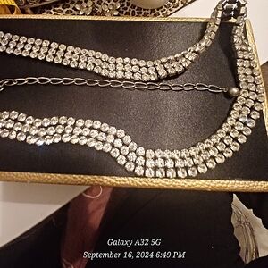 Vintage rhinestone belt